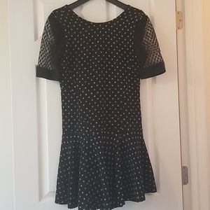 Rebecca Taylor sheer sleeve silk dress